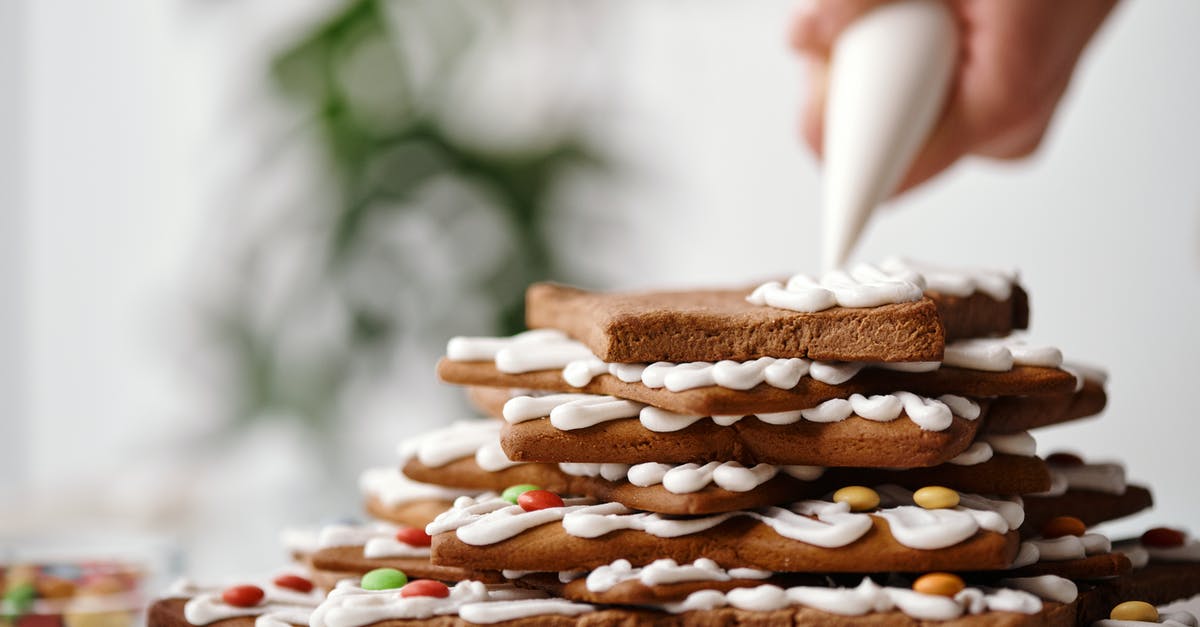 Halving Cake Recipe- Baking Time - A Person Putting Whipped Cream on Top of the Cookies