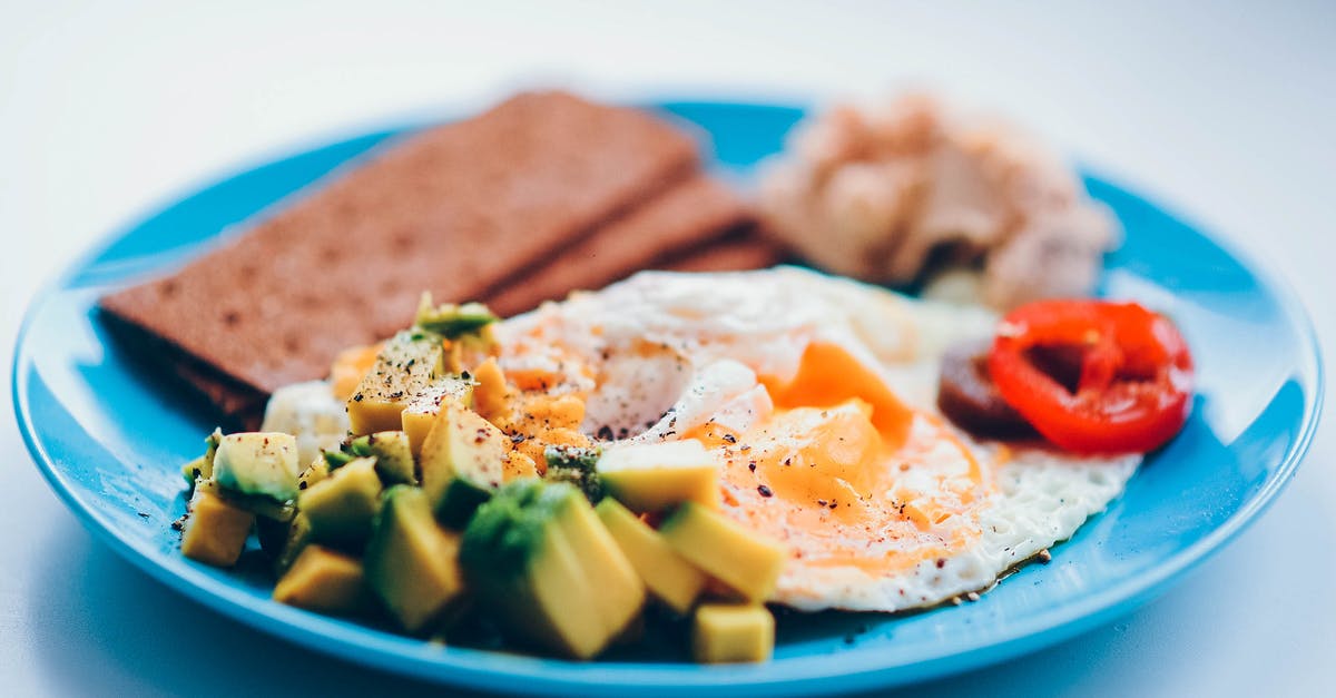 Heating Avocado - Cooked Food on Blue Ceramic Plate