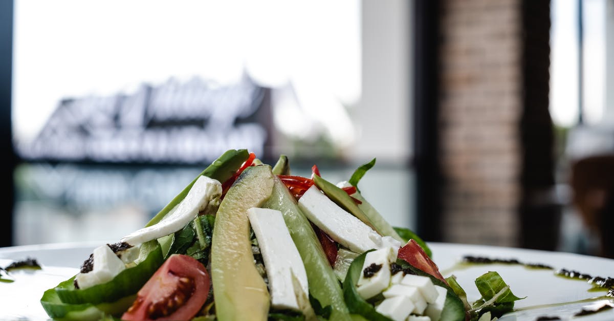 Heating Avocado - Sliced Tomato and Green Vegetable Salad