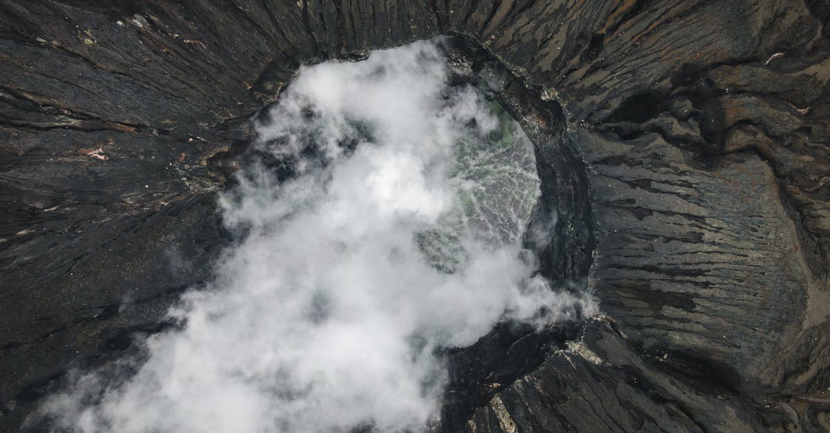 High powered blenders (e.g. KitchenAid, 1800watts, 3.5 HP peak) - Crater of active volcano with clouds of steam