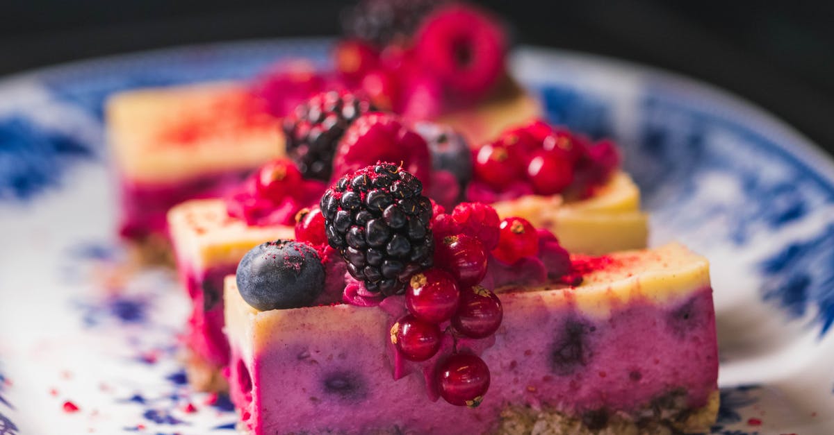 Holes in baked cake - Cake With Berries on Plate