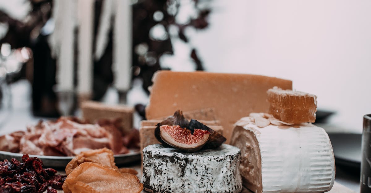 How best to store cheese long term? - Cheese and dried fruits in store