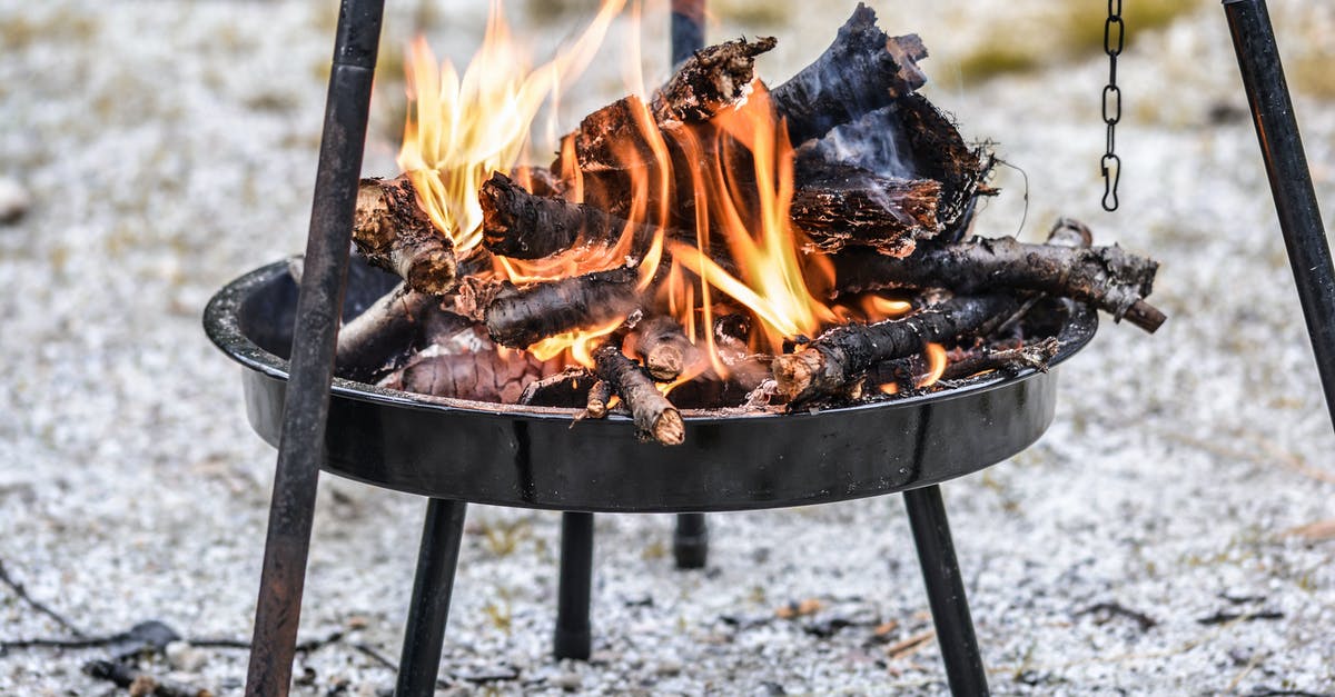 How can I control the heat when cooking on a campfire?  - Firewood Burning in Black Steel Round Tray