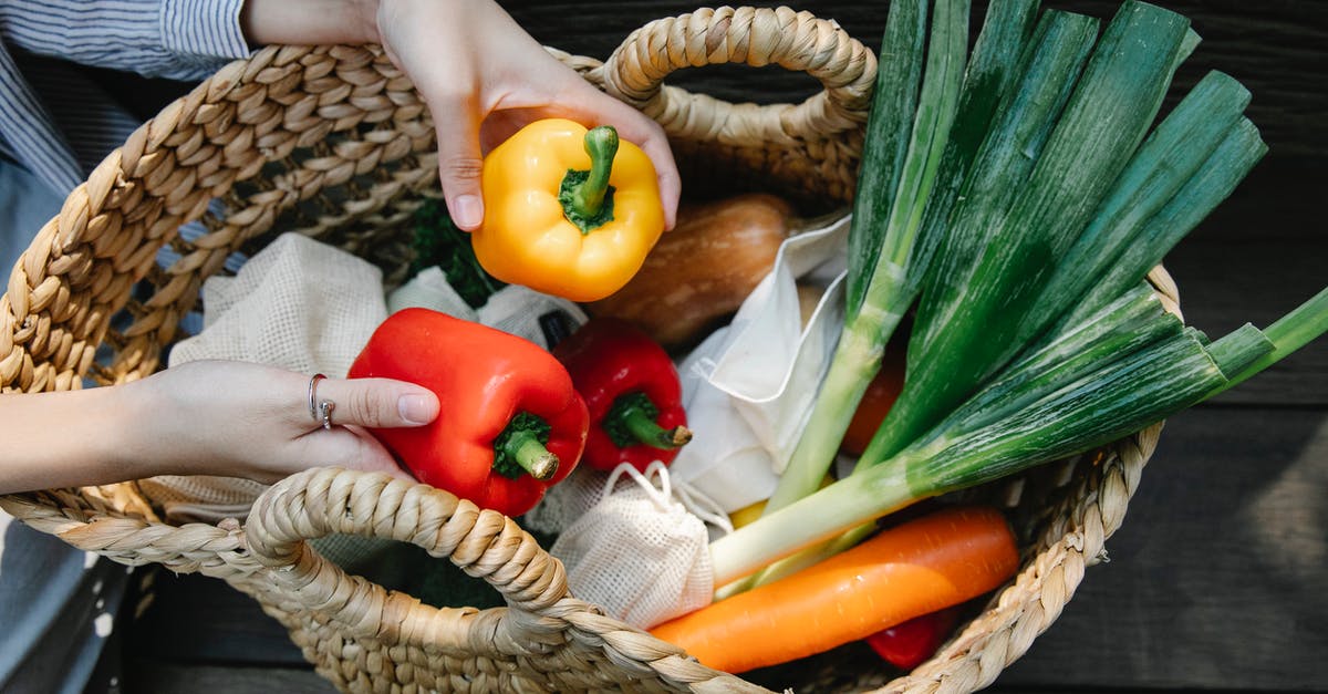 How can I fix a bitter raw leek soup? - Crop unrecognizable woman placing ripe vegetables in wicker basket