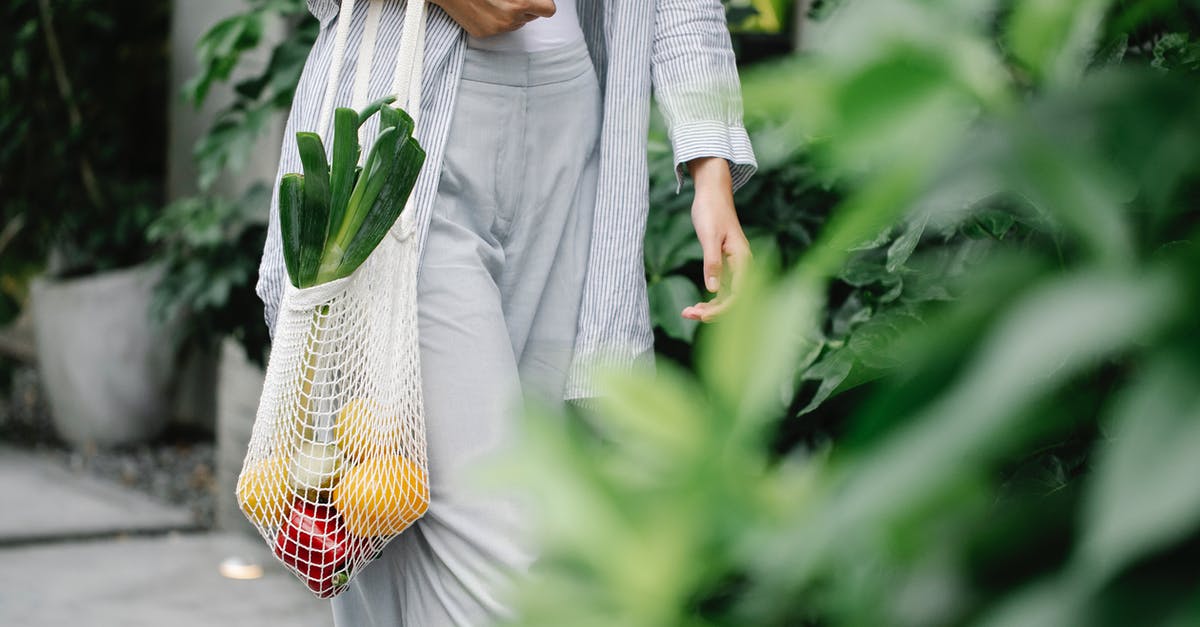 How can I fix a bitter raw leek soup? - Crop unrecognizable woman carrying bag with organic vegetables in garden