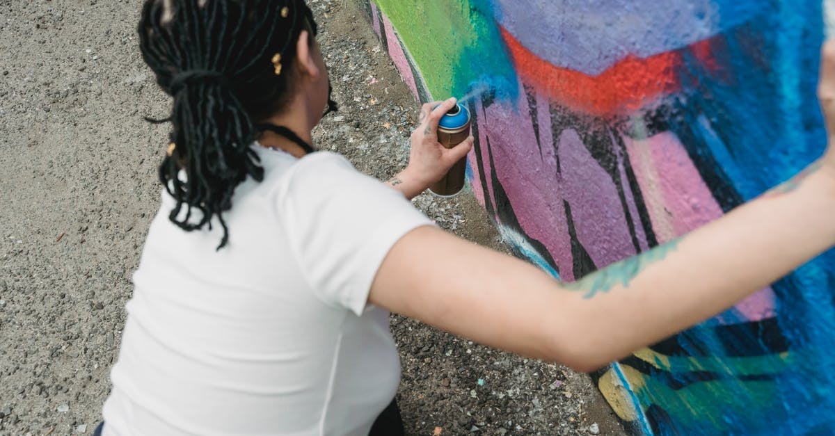 How can I make a yogurt starter culture from scratch? - Faceless woman spraying paint from can