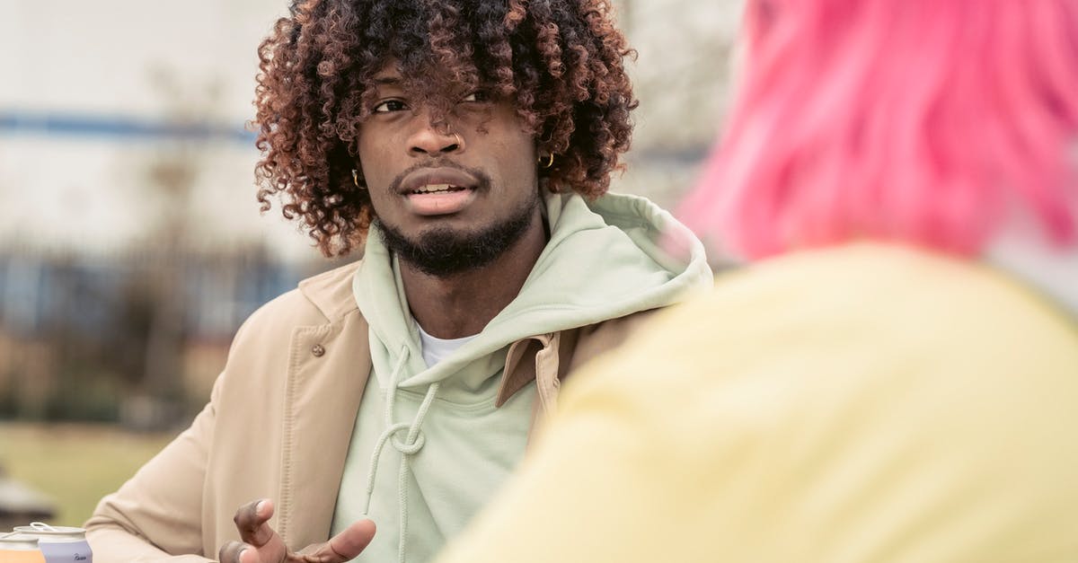 How can I make my (American style) pancakes light and spongy? - Black man near faceless woman in park