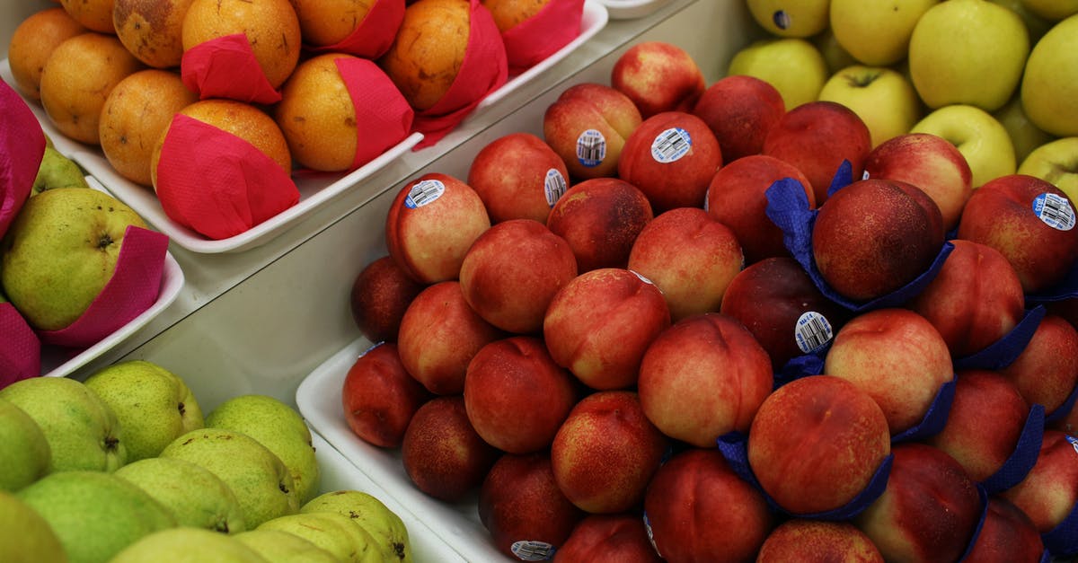 How can I replace apples with peaches? - Piles of Assorted Round Fruits