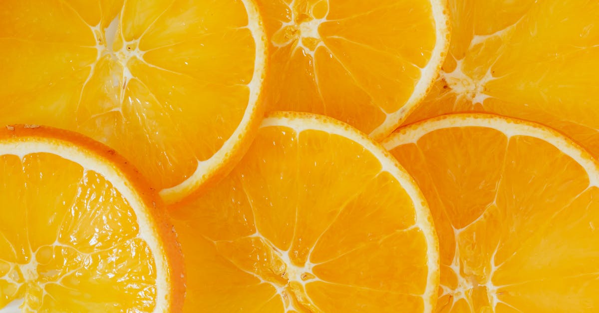 How can I tell when the wax has been removed from citrus fruit? - Slices of fresh ripe orange