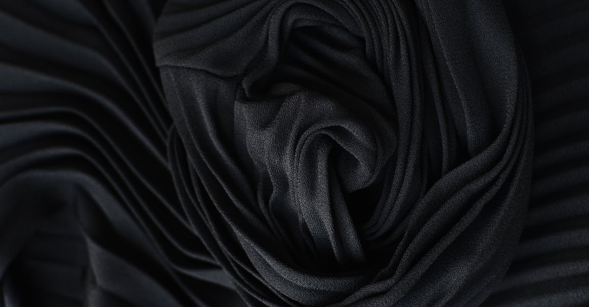 How can you make gray or black butter? - Black pleated fabric placed on table