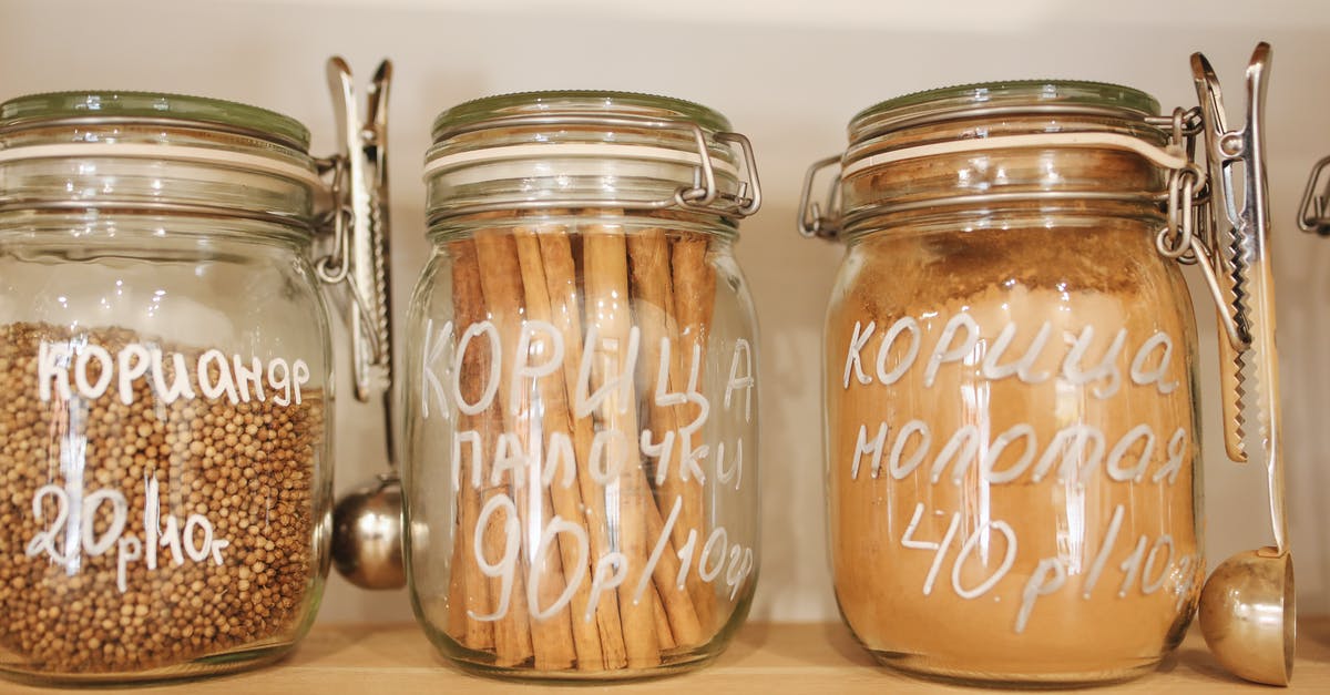 How critical is it to store spices in constant temperature? - Glass Jars on Shelf