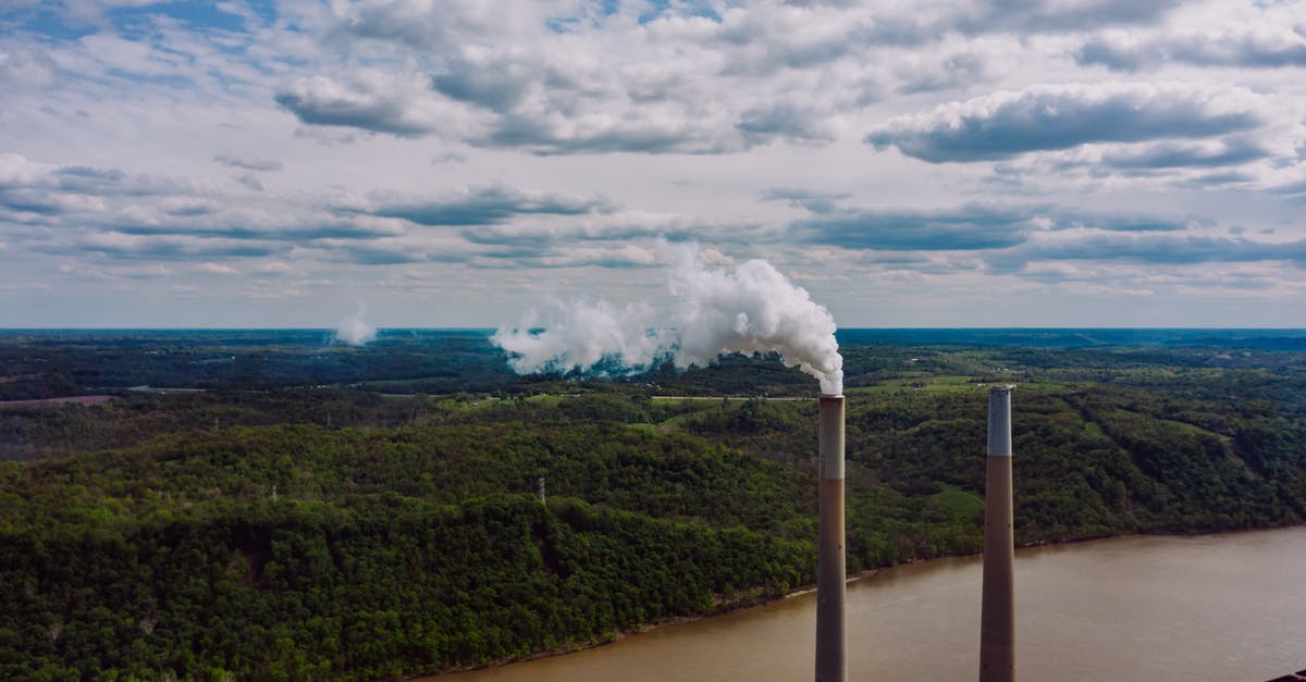 How do I control the smoke from a chimney starter? - Smoke pipes near river and forest