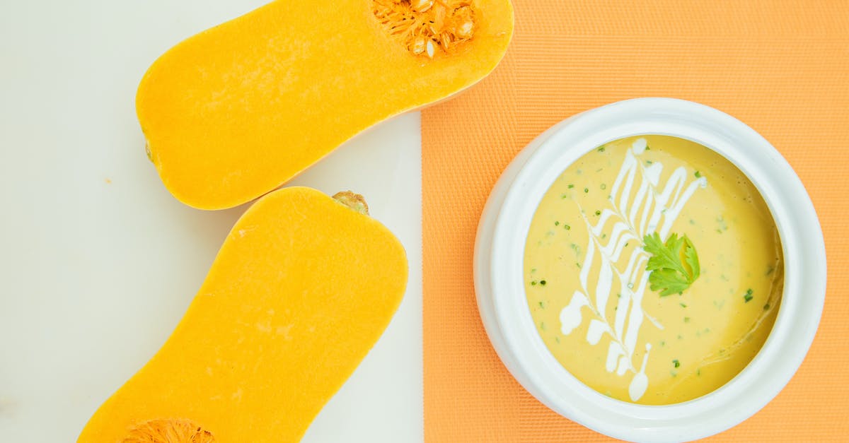How do I get the best possible texture when making vegetable cream soups? - Sliced Pumpkin and Soup on White and Yellow Surface
