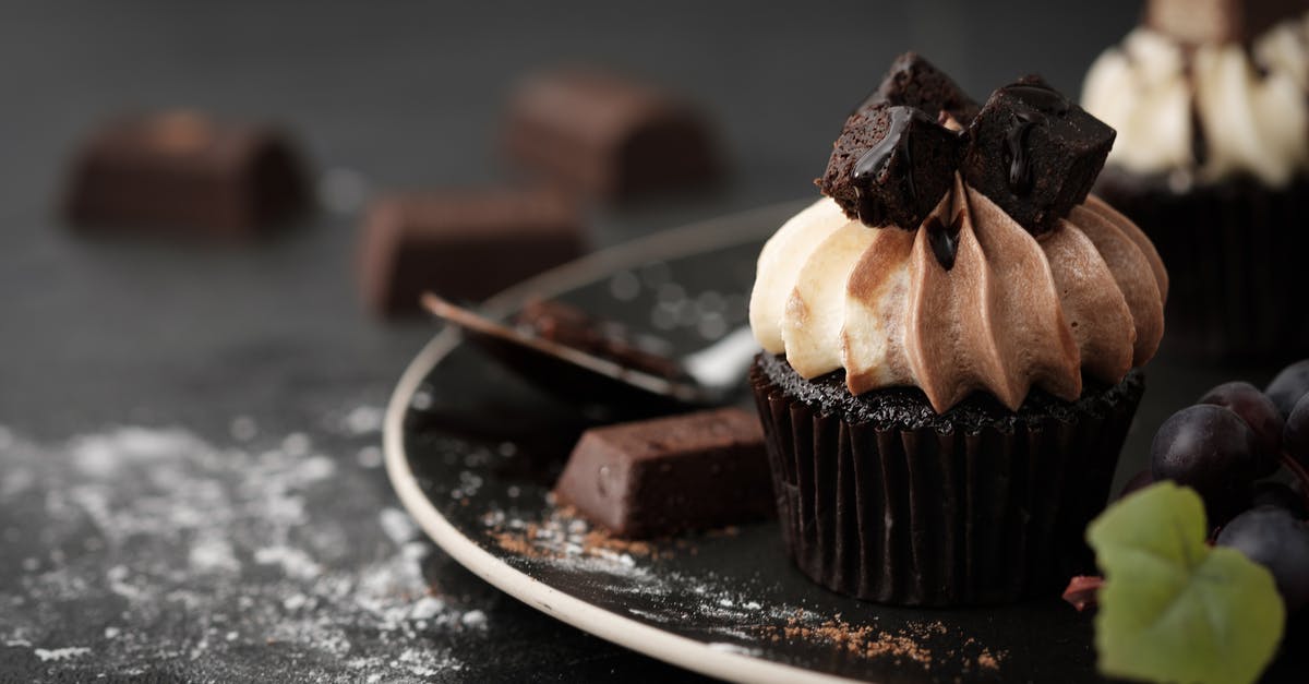 How do I get the butter out of my chocolate fondue? - Shallow Focus Photography of Chocolate Cupcakes