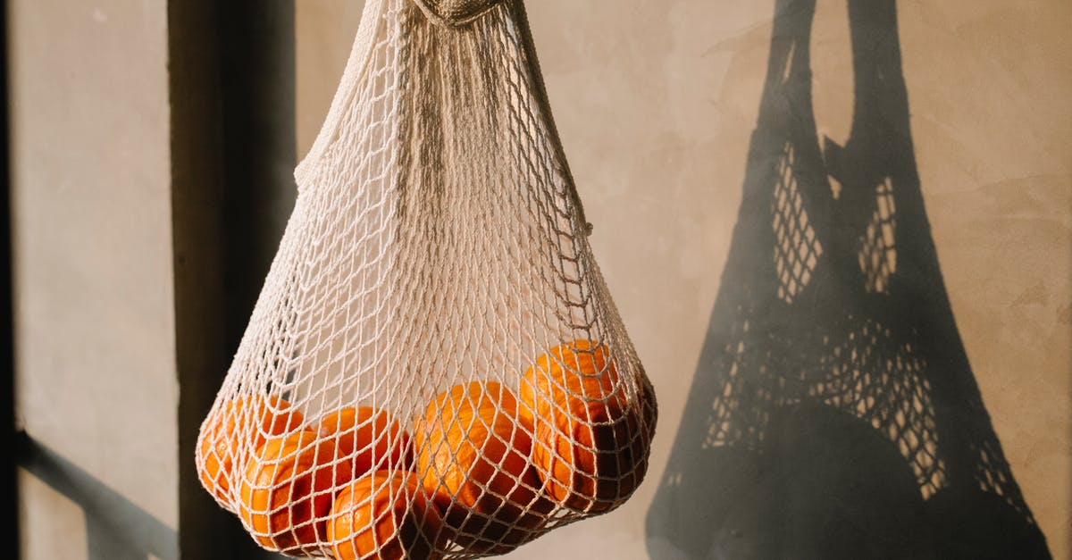 How do I infuse fruit flavor in ganache? - Bag of oranges near wall