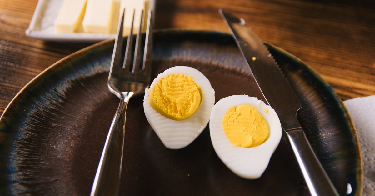 How do I prevent an egg cracking while hard boiling it? - Metal lock on deck of boat