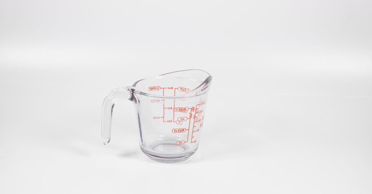How do I scale serrano chile? - Glass Cup with Measure Scale