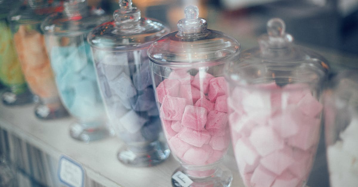 How do I store marshmallows? - Assortment of various multicolored sweets on counter in store