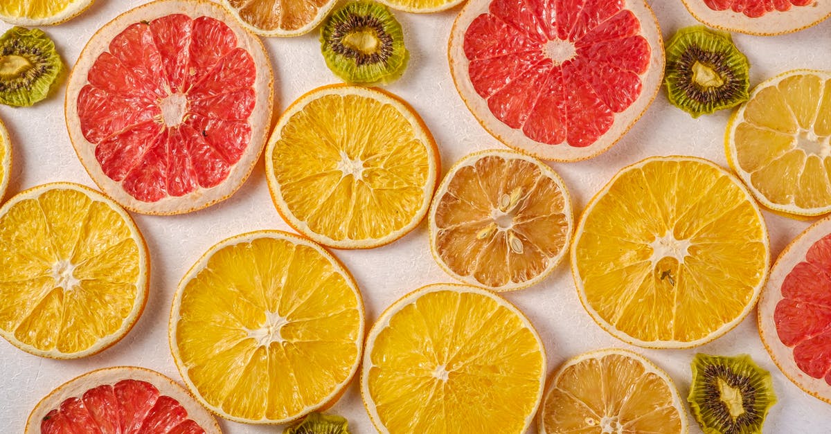 How do you dry fruit slices in a humid environment? - Sliced Oranges, Grapefruit and Kiwi Fruit