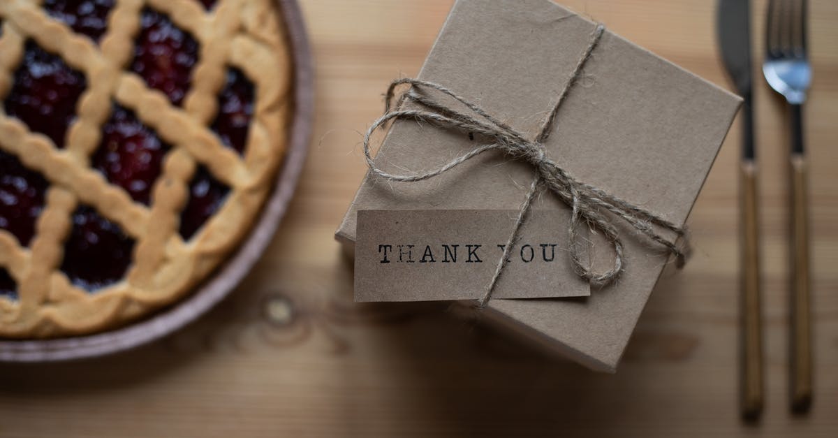 How do you get this pie top? - Cardboard present box with postcard on table