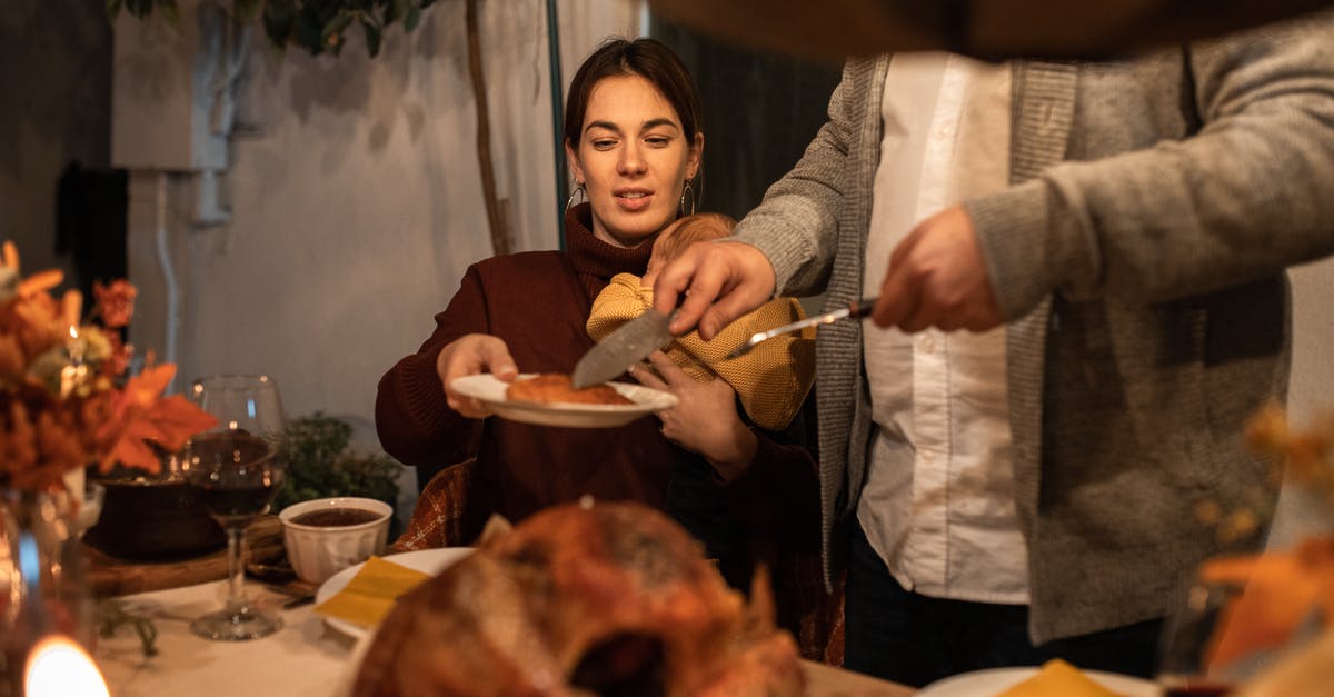 How do you keep turkey from getting too dry? - A Person Serving a Woman Sliced of Roasted Turkey