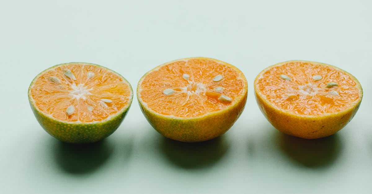 How do you know that the cast iron seasoning does not leach into your food? - Halves of fresh ripe citruses in row How do you know that the cast iron seasoning does not leach into your food? - Halves of fresh ripe citruses in row