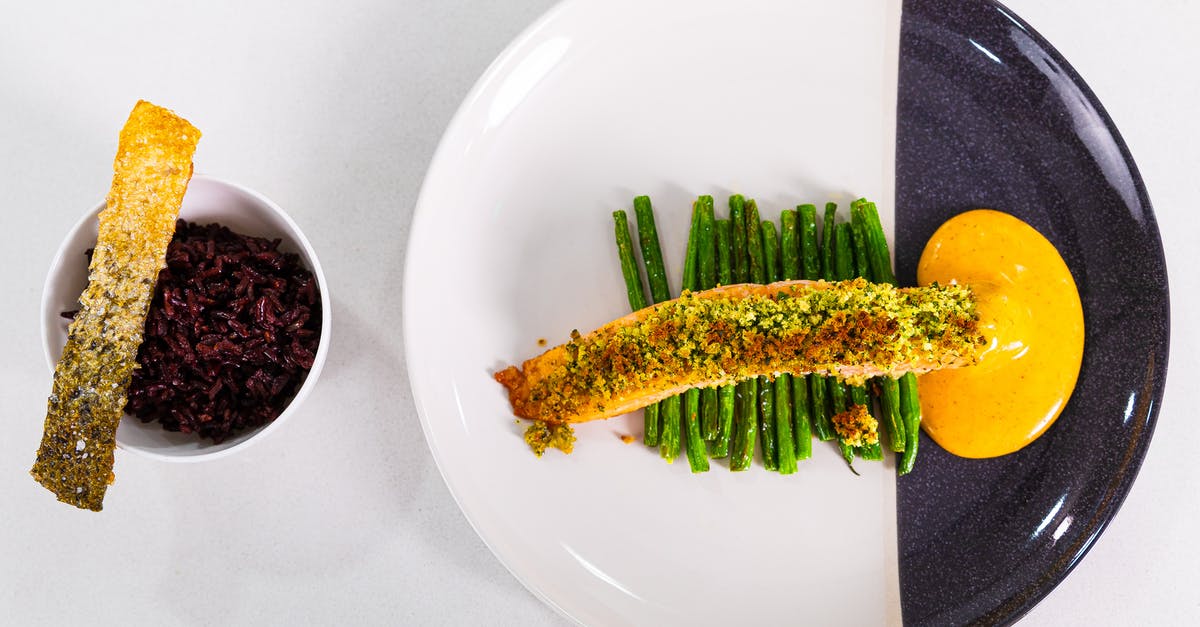 How do you make sure your salmon is cooked through? - Fried Salmon on Asparagus with Honey Mustard Dipping Sauce