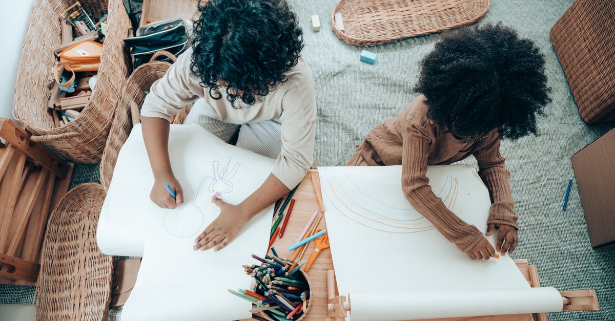 How do you prolong buns/rolls/scone/crumpet softness? - Faceless African American siblings drawing on blank papers at home