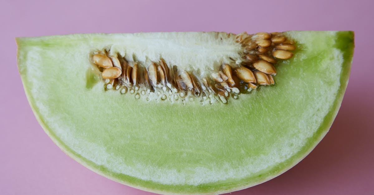 How is one meant to treat fenugreek seeds? - Piece of fresh juicy melon with seeds