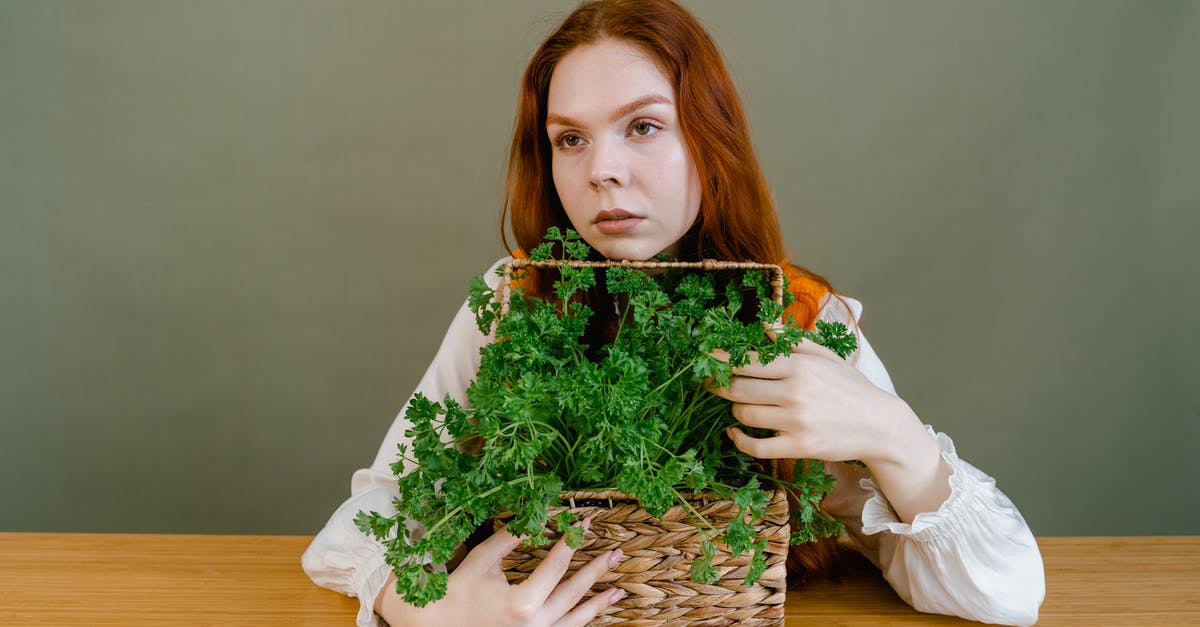 How long does fresh parsley keep in the fridge? - A Woman Holding a Woven Basket of Fresh Parsley