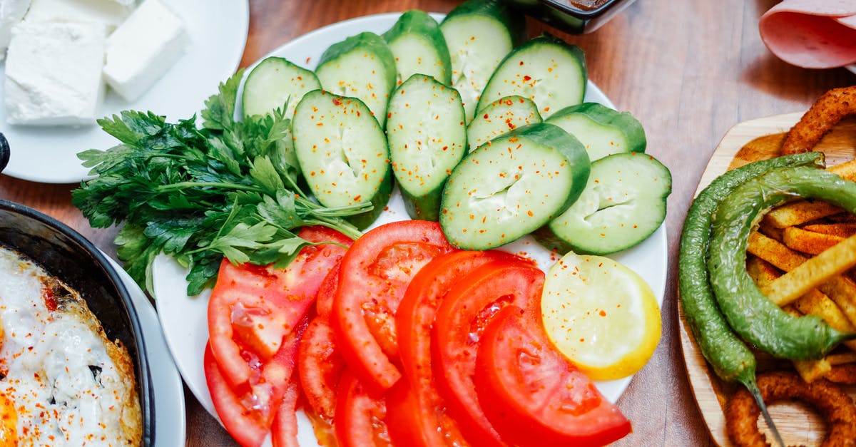 How long takes store-bought fried tofu to go bad? [duplicate] - Sliced Cucumber and Tomato on White Ceramic Plate