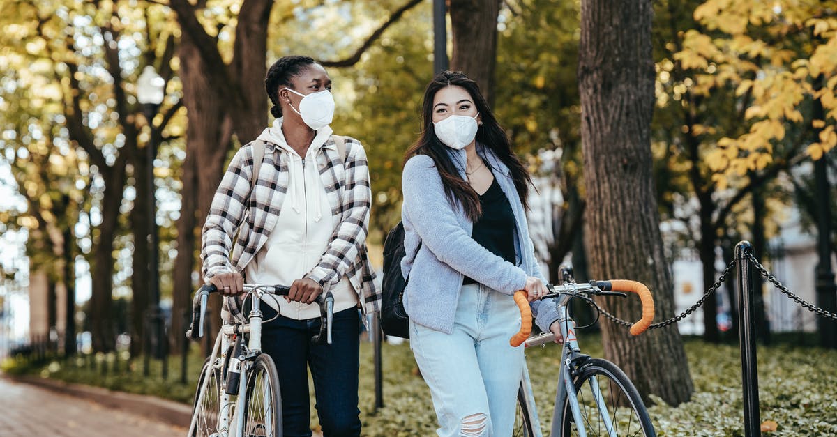 How many times is it safe to reheat chicken? - Diverse girlfriends with bicycles walking on pavement in park