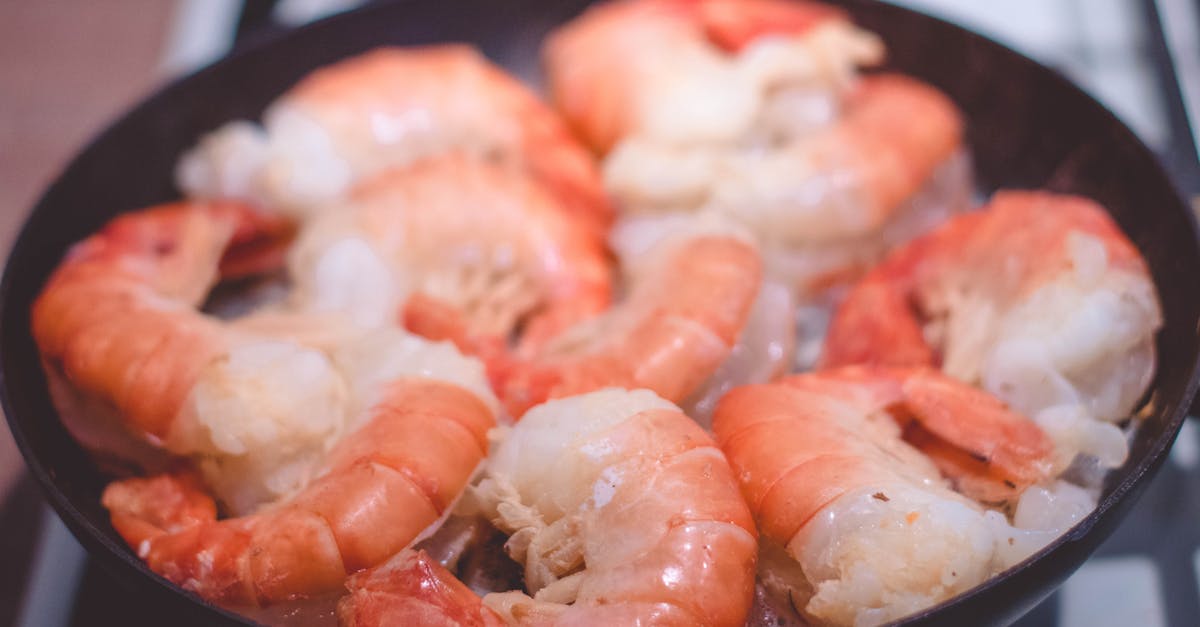 How might these prawns have been cooked? - Shrimp on Black Pan