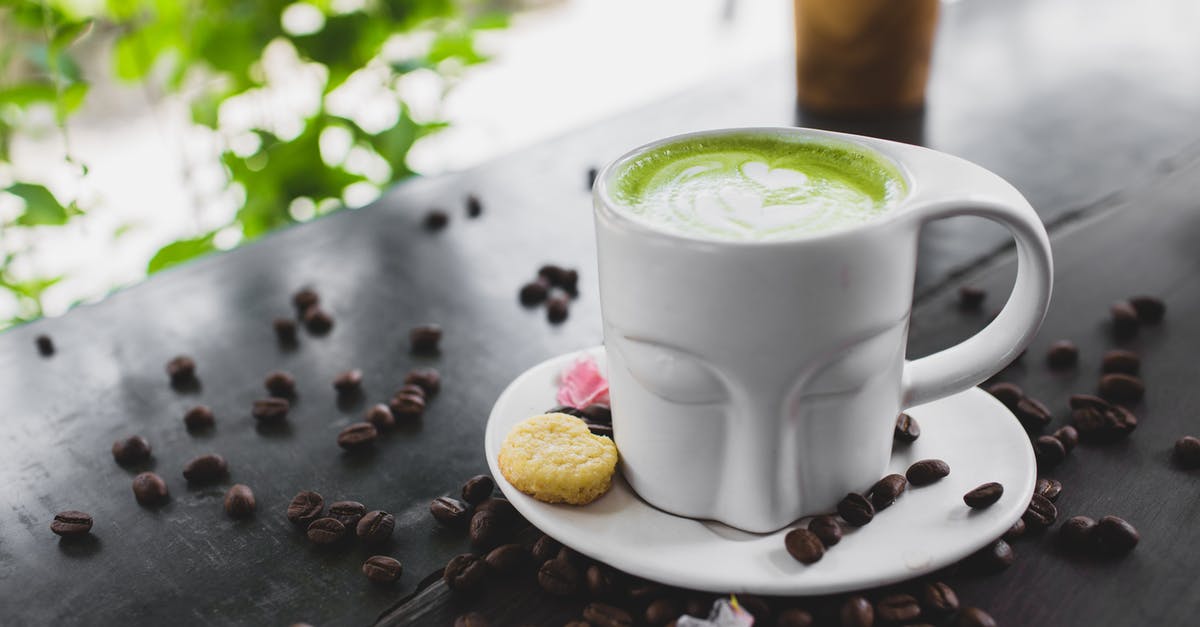 How much caffeine is in matcha powder? - Close-Up Photo of Matcha Latte on a Ceramic Cup