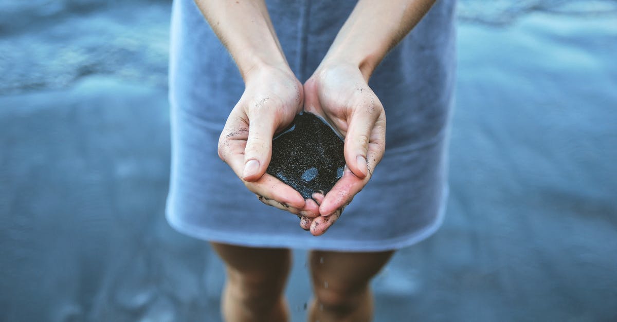 How much is in a handful of spinach? - Woman Holding Black Sand on Seashore Du