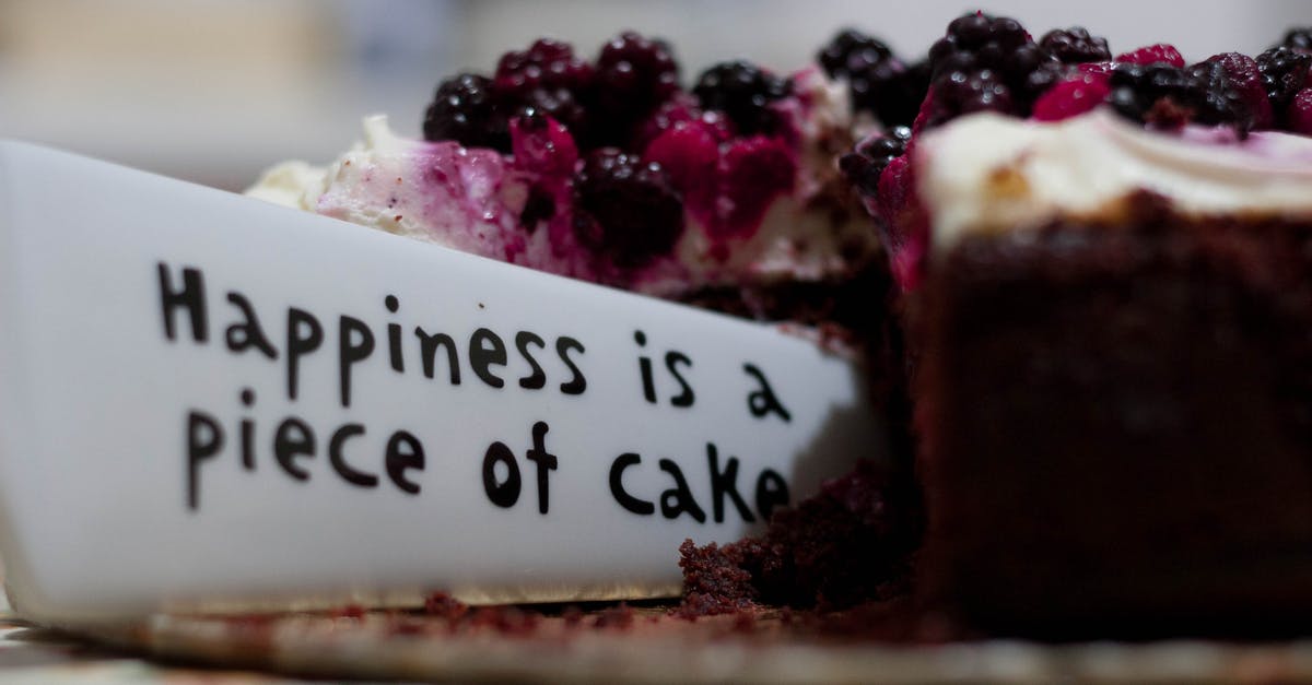 how much oil is required when baking a cake [closed] - Happiness Is a Piece of Cake Close Up Photography