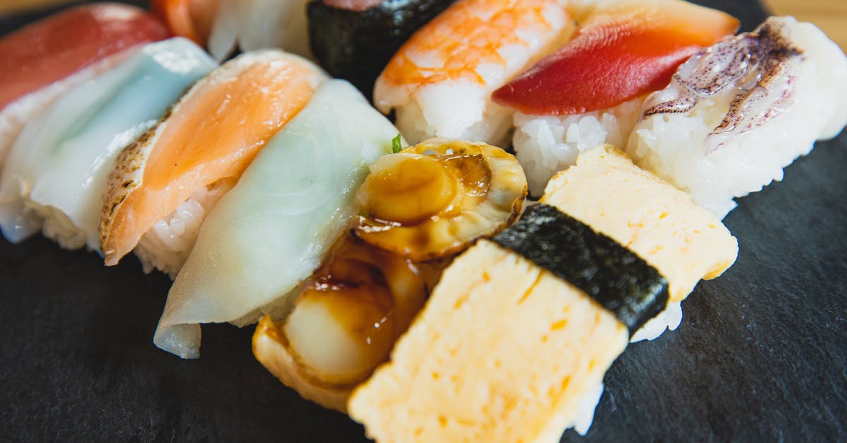 How one may recognize whatever fish fillet is fresh? - Traditional Japanese sushi covered with raw fish