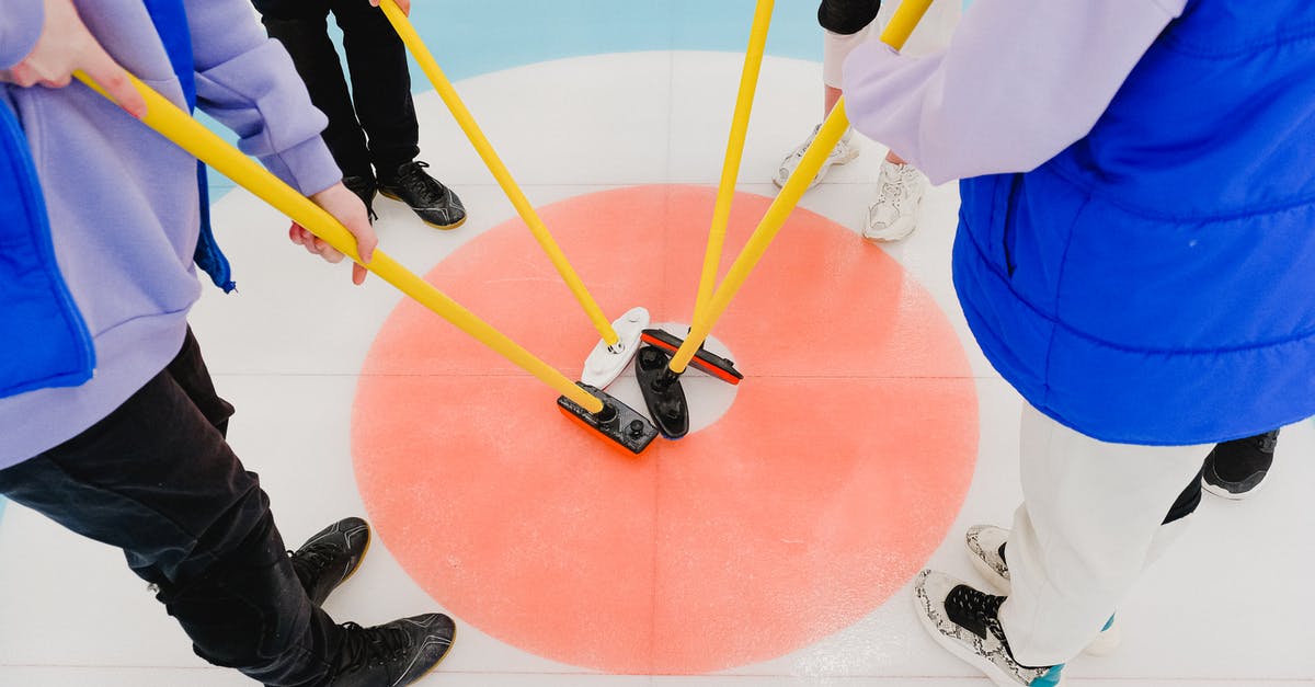 How to achieve a flexible consistency on ice cream? (photos attached) - Crop curlers connecting brooms on floor