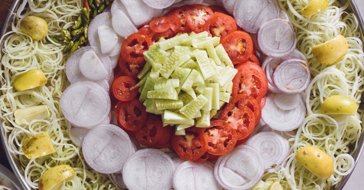 How to avoid onion sweetening when sautéing? - Salad Tray with Cucumbers, Tomatoes and Onion 