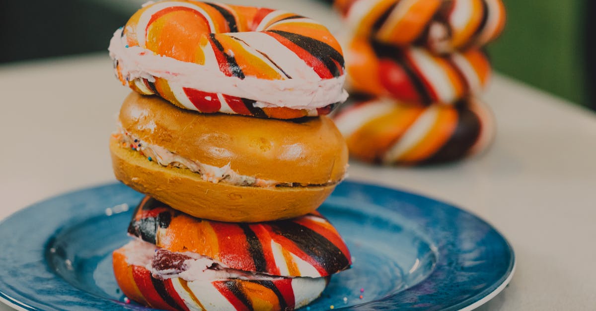 How to avoid stiffness and crispness of toasted/oven baked bread sandwiches - Close-Up Shot of Stack of Bagel Sandwiches