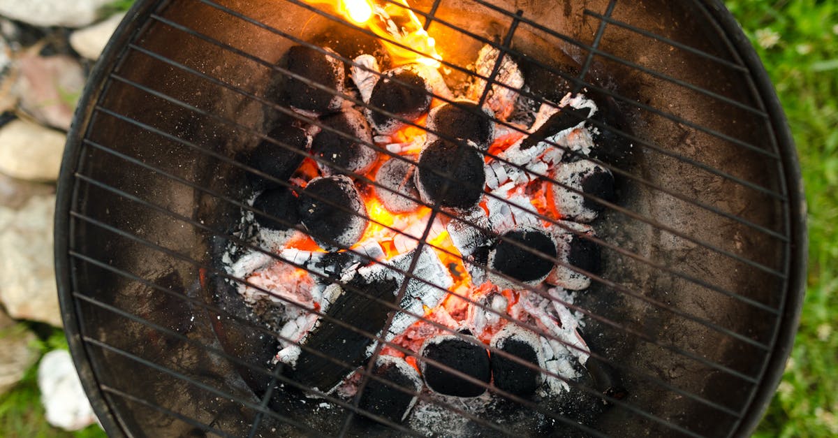 How to avoid too hot pan that causes fire - Close-up Photo of Black Metal Charcoal Grill