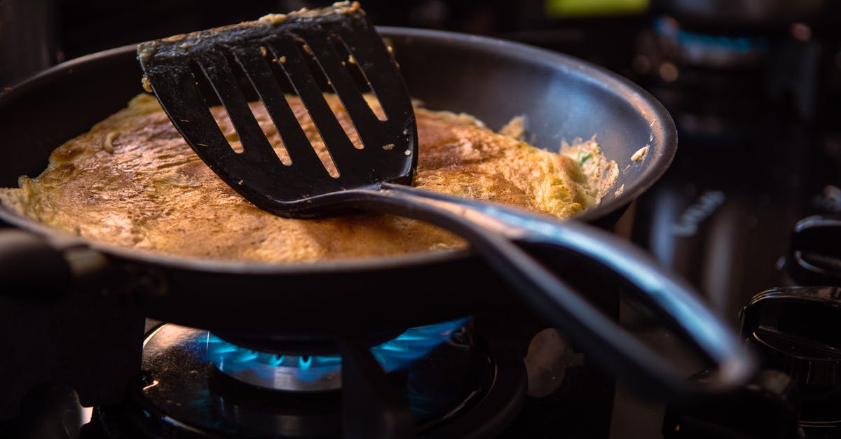 How to avoid too hot pan that causes fire - Black Spatula On Black Frying Pan
