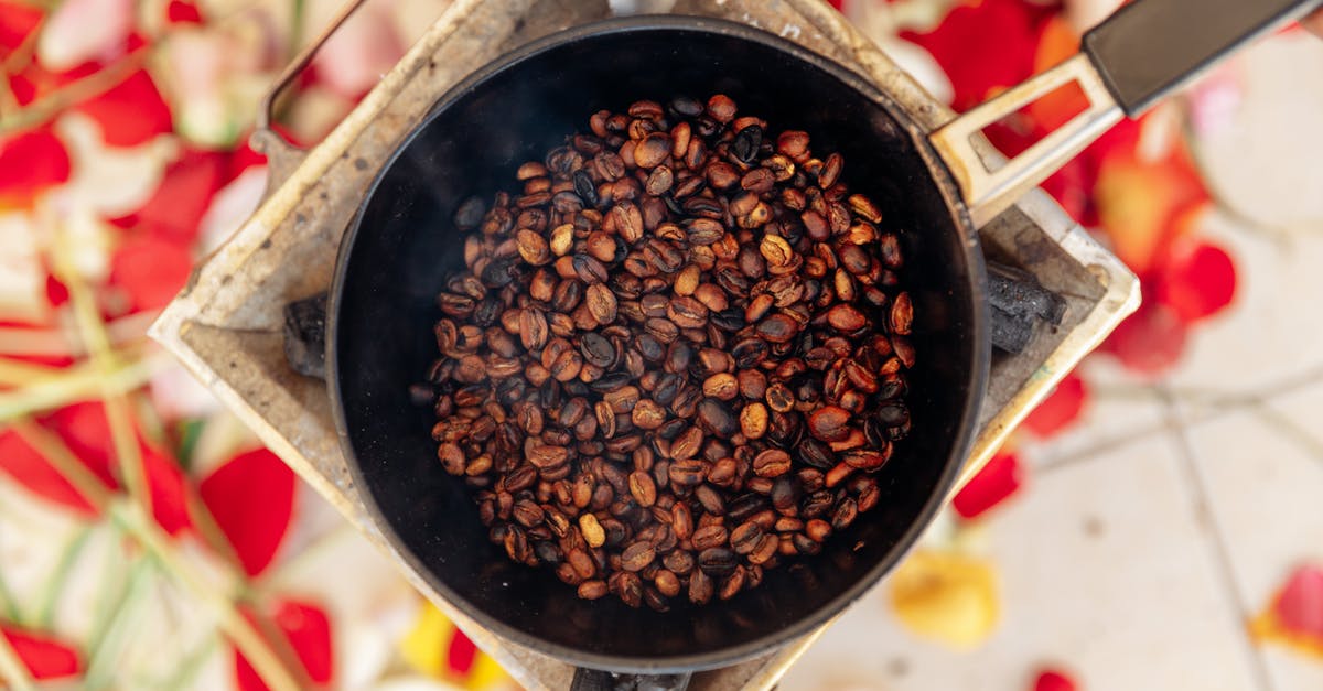 How to butter-roast coffee in frying pan? - Brown Coffee Beans on Black Round Bowl