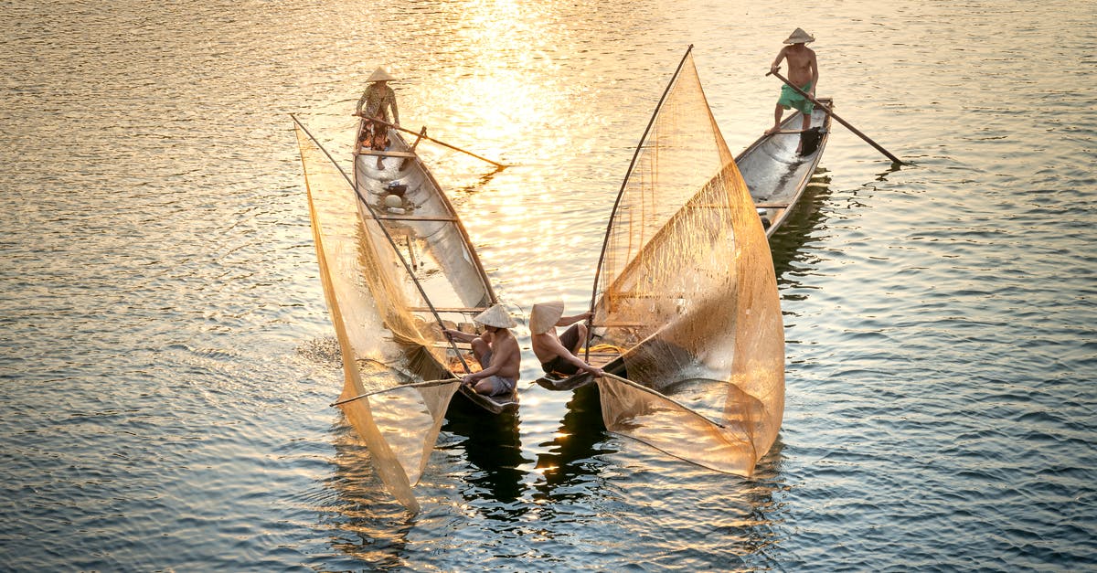 How to catch culture out of yogurt? - Unrecognizable fishermen catching fish from boats with nets in ocean