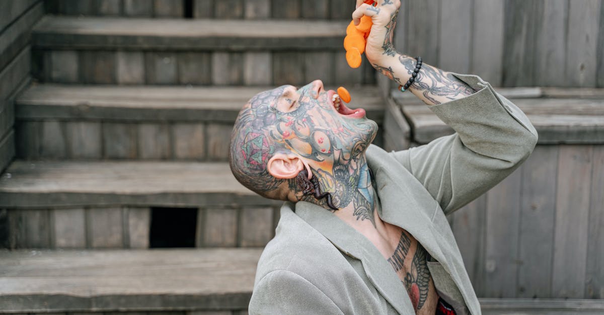 How to check if a vegetable is bitter without eating it - Person in Grey Jacket With Blue and Red Face Paint