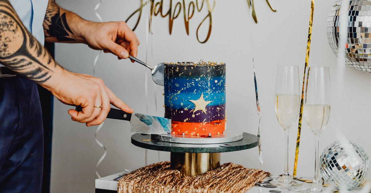 How to convert Ring Cake to Square Cake - Person Cutting the Cake with Knife