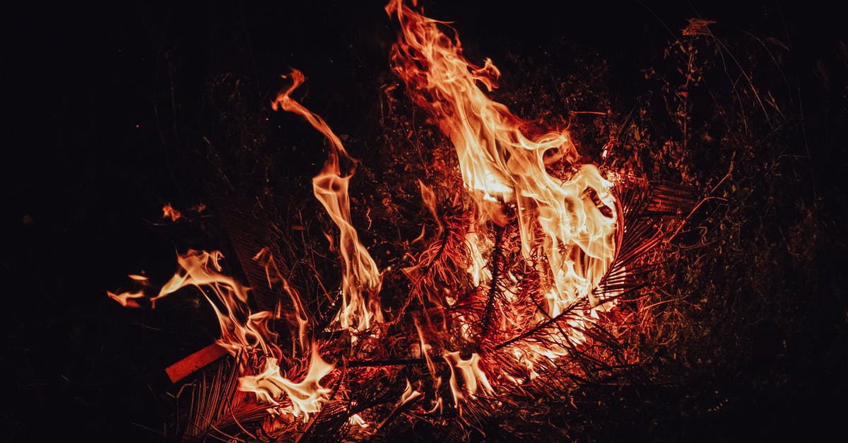 How to get "burned" effect on cheesecake? - Twigs burning at dark night