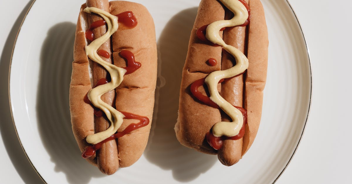 How to get rid of the bitterness in home-made mustard - Hot Dogs on White Ceramic Plate 