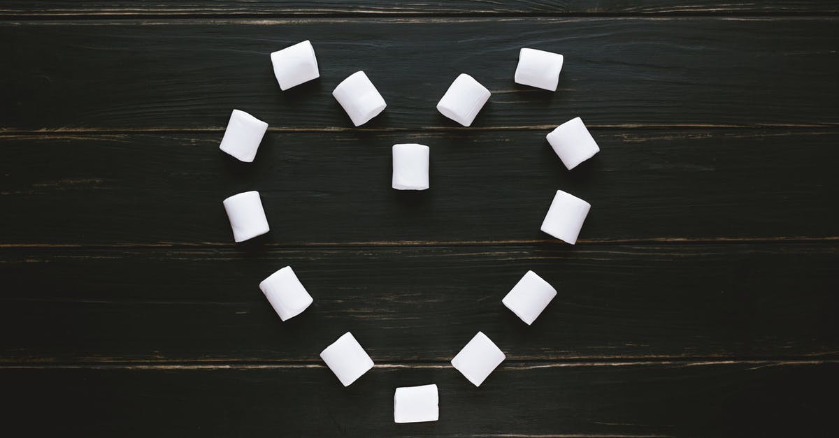 How to get spongy slightly chewy pancakes? - Marshmallow set in form of heart on black wooden table