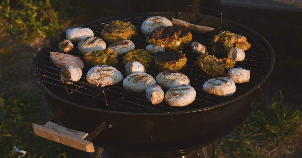 How to grill portabello mushrooms properly - Assorted Grilled Food on Black Grill